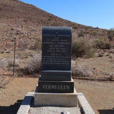 VERMEULEN Johanna C. nee KRUGER 1874-1960