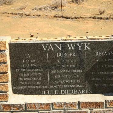 WYK Pat, van 1969-1996 :: VAN WYK Burger 1971-1999 :: VAN WYK Ryaan 1996-1999