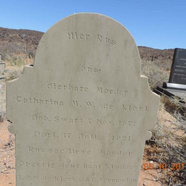 KLERK Catharina M.W., de nee SWART 1877-1921