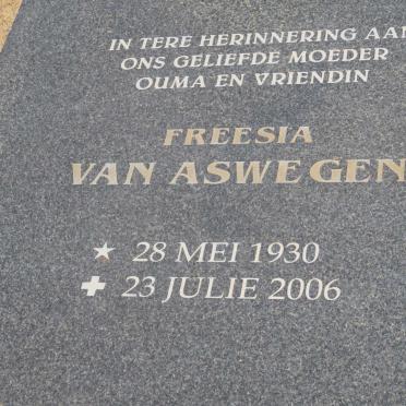 ASWEGEN Freesia, van 1930-2006