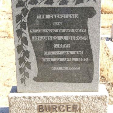 BURGER Johannes J. 1896-1953