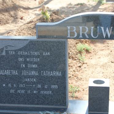 BRUWER Frederik Jacobus 1907-1996 &amp; Magaretha Johanna Catharina JANSEN 1917-1999