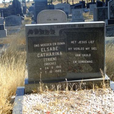 BRUYNS Elsabe Catharina nee MOCKE 1910-1989