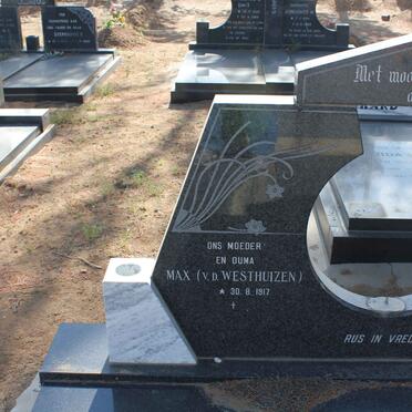 COREEJES Antonie 1915-1983 &amp; Max V.D. WESTHUIZEN 1917-