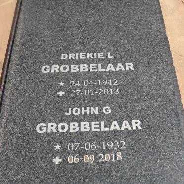 GROBBELAAR John G. 1932-2018 &amp; Driekie L. 1942-2013