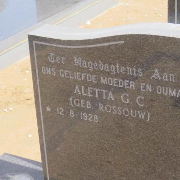 HEYMAN Louis J. 1924-1985 &amp; Aletta G.C. ROSSOUW 1928-