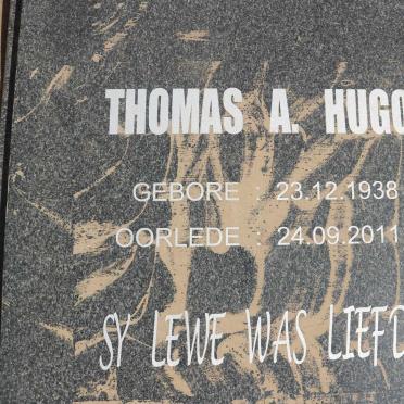 HUGO Thomas A. 1938-2011 &amp; Aletta 1941-2010