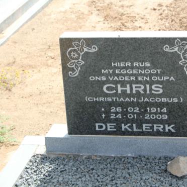 KLERK Christiaan Jacobus, de 1914-2009