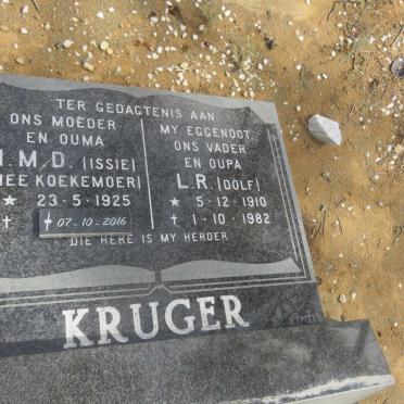 KRUGER L.R. 1910-1982 &amp; I.M.D. KOEKEMOER 1925-2016