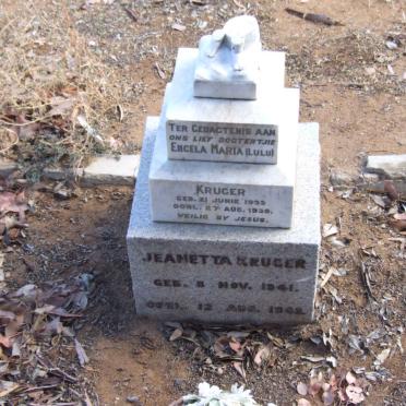 KRUGER Engela Maria 1933-1939 :: KRUGER Jeanetta 1941-1942