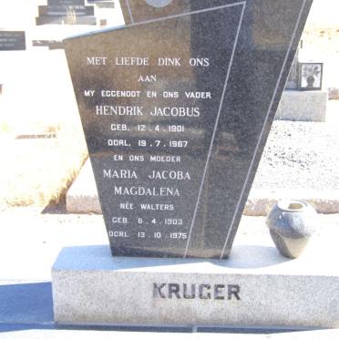 KRUGER Hendrik Jacobus 1901-1967 &amp; Maria Jacoba Magdalena WALTERS 1903-1975