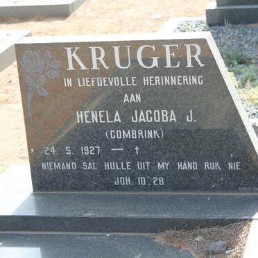 KRUGER Henela Jacoba J. nee COMBRINK 1927-