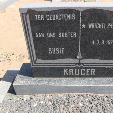 KRUGER Susie nee WRIGHT 1929-1976