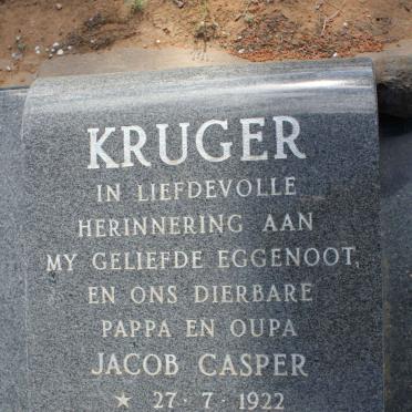 KRUGER Jacob Casper 1922-1987 &amp; Elizabeth Susanna CLOETE 1926-1990