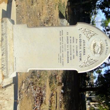 LOUW Johanna Glodina nee ERASMUS -1918