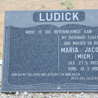 LUDICK Maria Jacoba 1922-1998