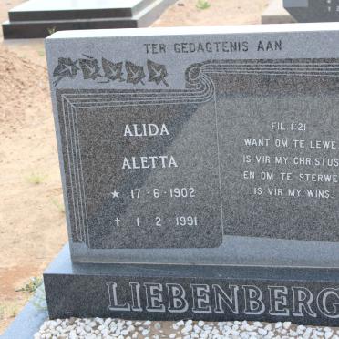 LIEBENBERG Alida Aletta 1902-1991