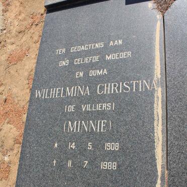 LATSKY Wilhelmina Christina nee DE VILLIERS 1908-1988