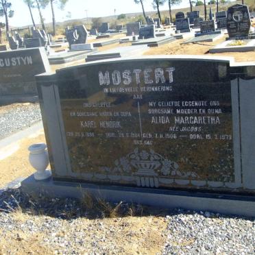 MOSTERT Karel Hendrik 189?-1984 &amp; Alida Margaretha JACOBS 1906-1973