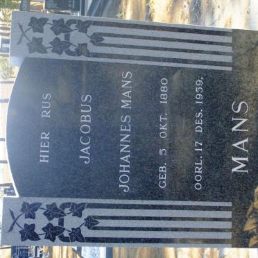 MANS Jacobus Johannes 1880-1959