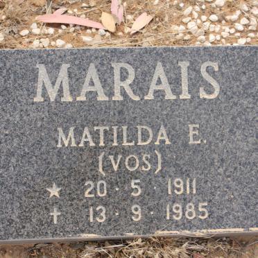 MARAIS Matilda E. nee VOS 1911-1985