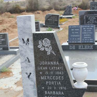 MAY Johanna nee LATSKY 1943-1983 :: MAY Mercedes Portia 1976-1983 :: MAY Barbara Caroline 1979-1983