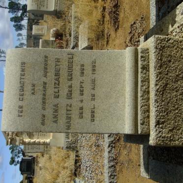 MARITZ Anna Elizabeth nee KRUGEL 1865-1952