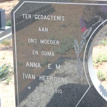 NIEKERK William Faul, van 1910-1991 &amp; Anna E.M. VAN HEERDEN 1910-