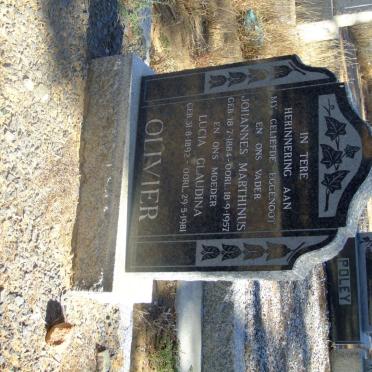 OLIVIER Johannes Marthinus 1884-1957 &amp; Lucia Glaudina 1892-1981