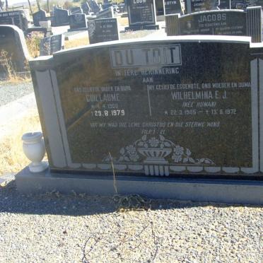 TOIT Guillaume, du 1900-1979 &amp; Wilhelmina E.J. HUMAN 1905-1972