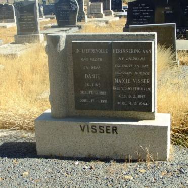 VISSER Danie 1912-1991 &amp; Maxie V.D. WESTHUIZEN 1913-1964