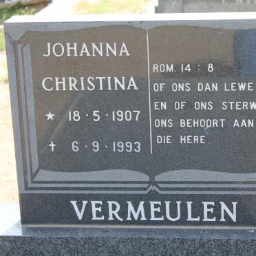 VERMEULEN Johanna Christina 1907-1993
