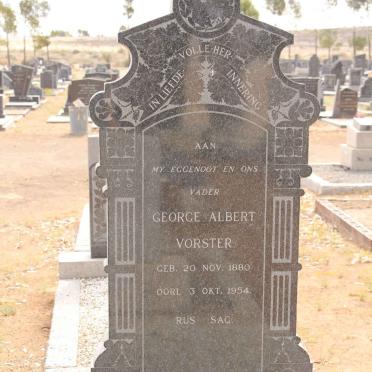 VORSTER George Albert 1880-1954