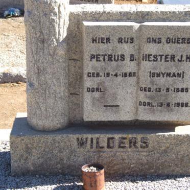 WILDERS Petrus B. 1882- &amp; Hester J.H. SNYMAN 1885-1966