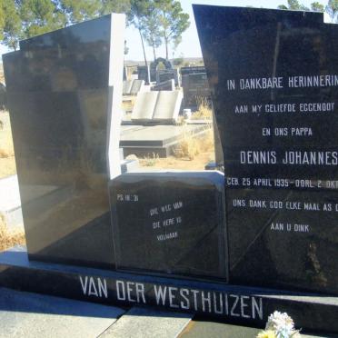 WESTHUIZEN Dennis Johannes, van der 1935-1971