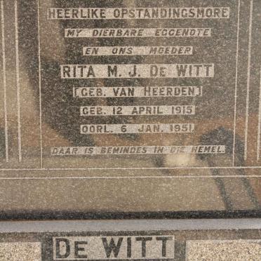 WITT Rita M.J., de nee VAN HEERDEN 1915-1951
