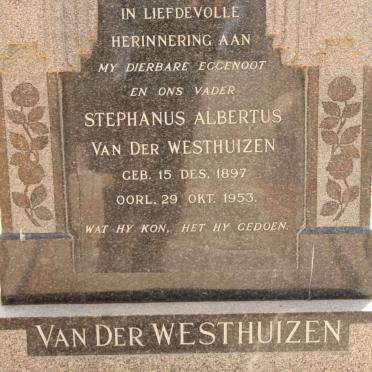 WESTHUIZEN Stephanus Albertus 1897-1953