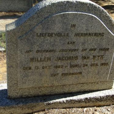 WYK Willem Jacobus, van 1882-1955