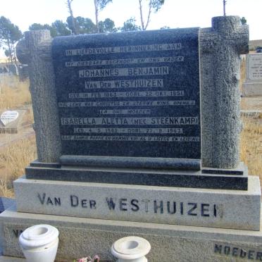 WESTHUIZEN Johannes Benjamin, van der 1863-1951 &amp; Isabella Aletta STEENKAMP 1882-1963