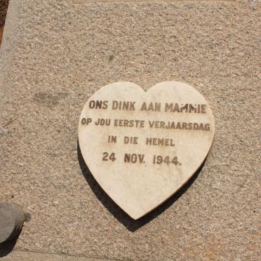 WESTHUYZEN Hermina Alleta, van der nee BAUMANN -1944