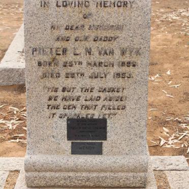 WYK Pieter L.N., van 1896-1953 &amp; Edith Blanche HAYWOOD 1899-1989 :: VAN WYK Wendy 1926-1984