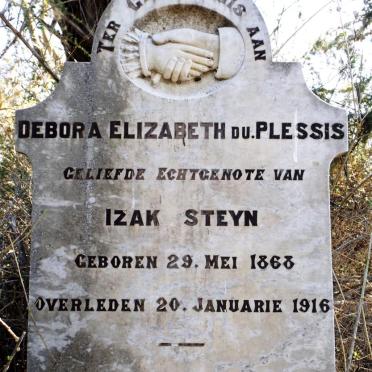 STEYN Debora Elizabeth nee DU PLESSIS 1868-1916