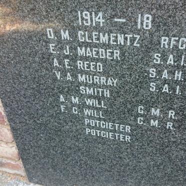MOTH Memorial 1914-1918