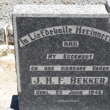 BEKKER J.H.F. -1946