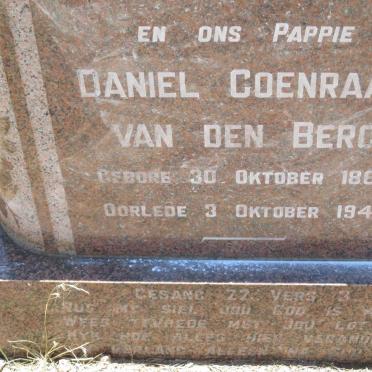 BERG Daniel Coenraad, van den 1885-1949