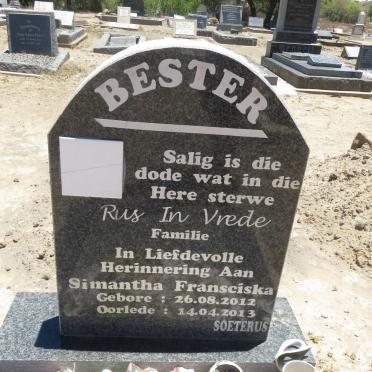 BESTER Simantha Franscicka 2012-2013