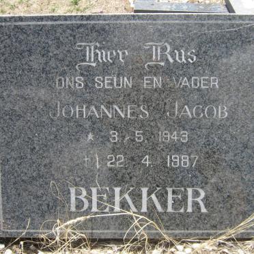 BEKKER Johannes Jacob 1943-1987