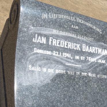 BAARTMAN Jan Frederick -1941