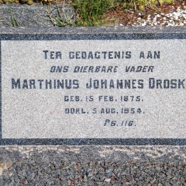 DROSKIE Marthinus Johannes 1875-1954
