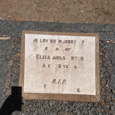 FRYER Eliza Anna